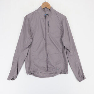 Janji Zephyr Runner Jacket Mens M Gray Windbreaker Packable Full Zip Active